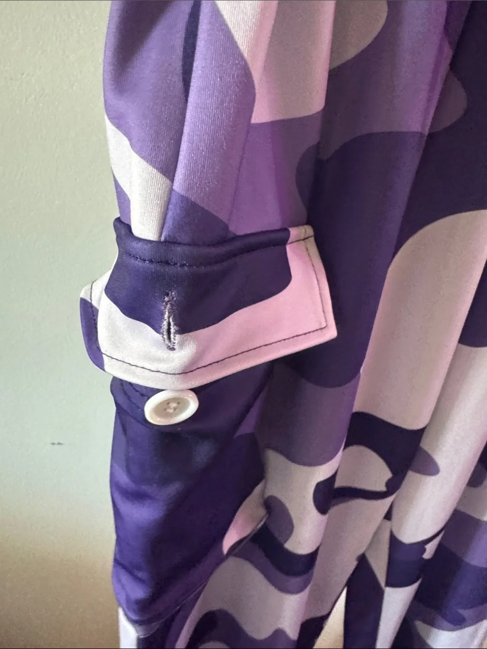Purple Camo Wide-Leg Cargo Pants - Brand Unspecified